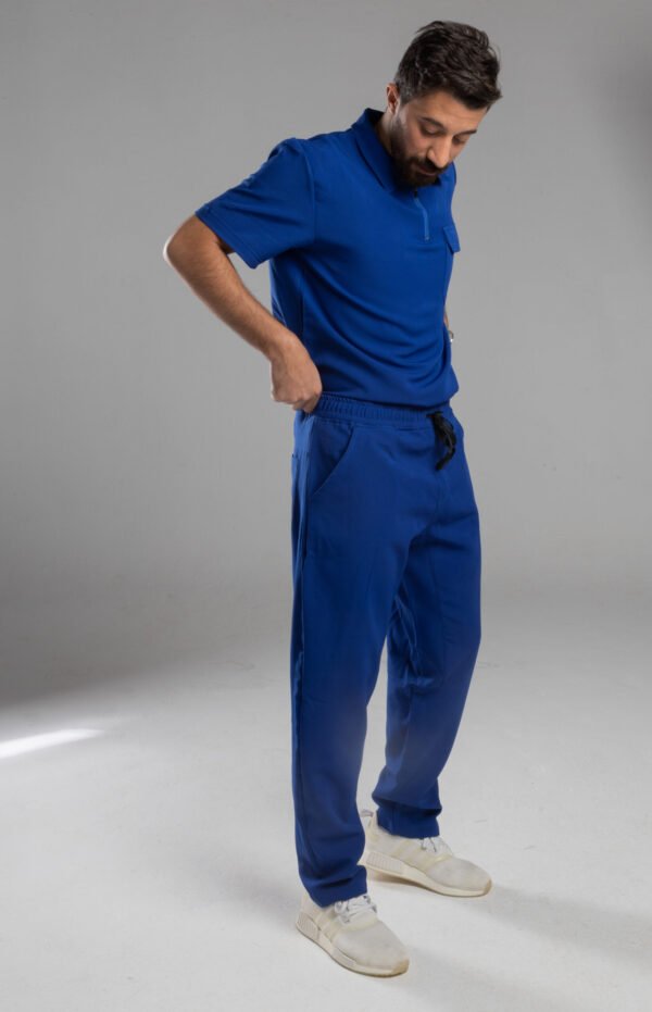 Zipper polo Scrub- Royal blue - Image 4