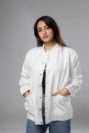 Lab coat with buttons - White