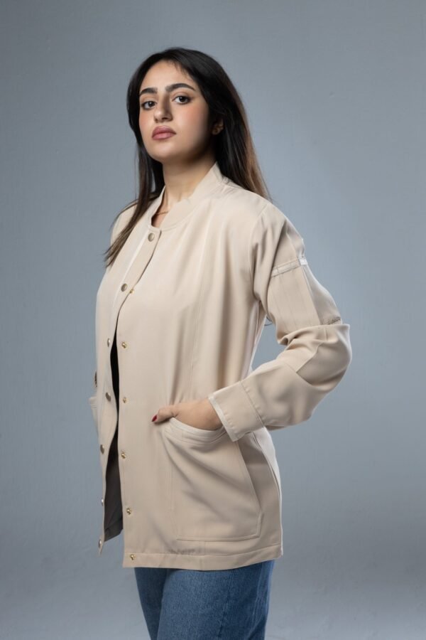 Lab coat with buttons - White