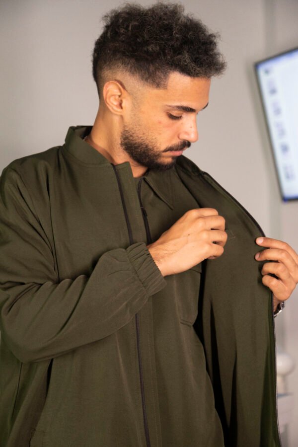 Lab coat (zipper) - Black